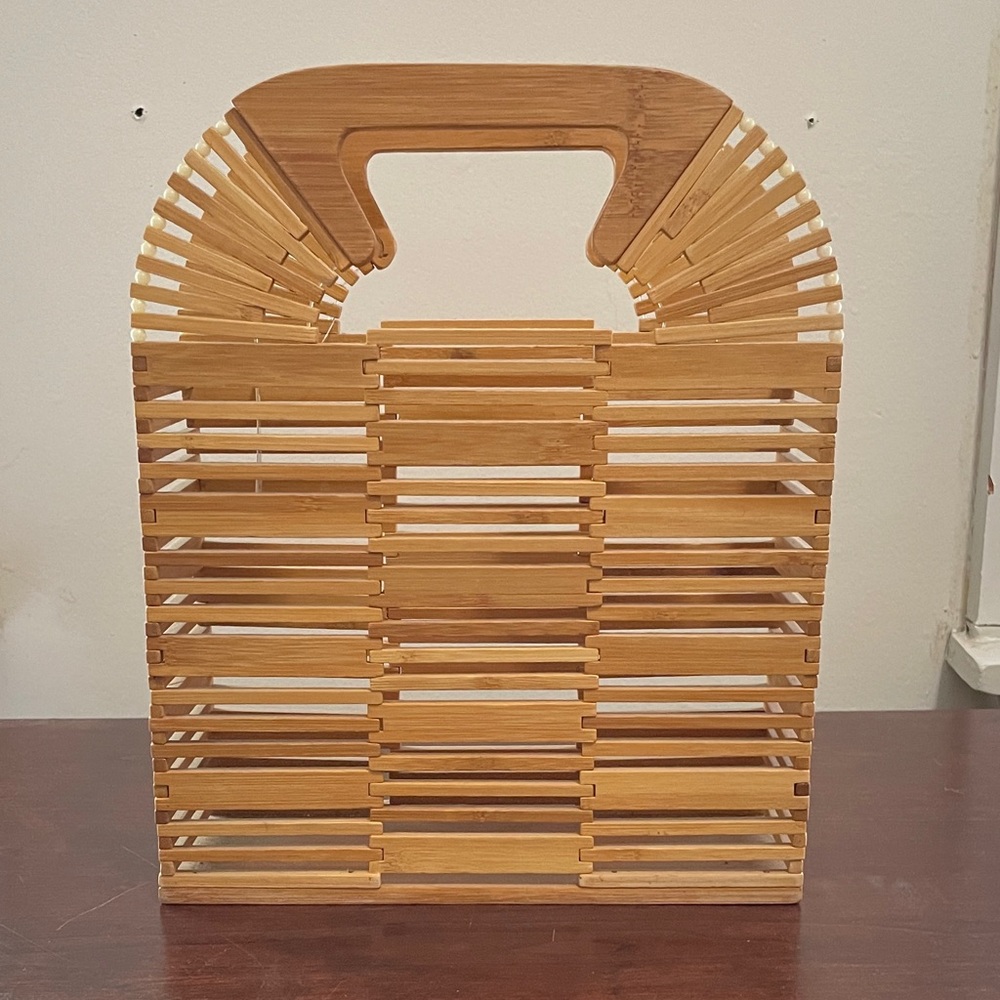Francesca's Bamboo Slatted Handbag